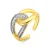 Luxenter Brilliant Metal en Zirconia Alloy Ring afgewerkt in 18 karaat geelgoud – Denan