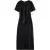 Scotch & Soda Crushed Satin Wrap Dress Black