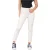 M&Co Dames jeans met hoge taille en taps toelopende rechte pijpen in beige