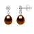 Drop Oorbellen Sieraden Zoet Water Beads 78mm Chocolate Pears 925