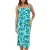 Brave Soul Midi-jurk met spaghettibandjes en bloemenprint voor dames (Groen/blauw)