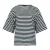 Zwart-witte oversized top van viscose-elastaan ​​met brede strepen