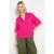 LOLALIZA blouse met linnen fuchsia