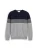 TOM TAILOR Trui  navy / grijs gemêleerd / wit