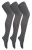 3 paar dames gekleurde ondoorzichtige 80 denier panty’s – Houtskool