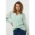 EsQualo Blouse Fancy Jacquard Jade