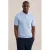 WE Fashion regular gestreepte polo fijn gebreid blauw