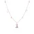 Luxenter, 925 sterling zilver en roze toermalijn gerhodineerde zirkonia ketting