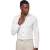 Wit Ledub Slim Fit overhemd wide spread met blauwe details