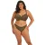 Elomi high leg bikinibroekje Sunset Shimmer met lurex bruin