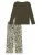 SCHIESSER Pyjama ‘ Selected Premium ‘  crème / olijfgroen