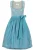 STOCKERPOINT Dirndl ‘Rajana’  blauw / turquoise / lichtblauw