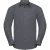 Russell Collection Heren Polycotton Easy-Care Formeel Overhemd met Lange Mouwen (Konvooi Grijs)
