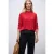 Street One Dames Zacht col shirt in Rood