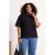 Trendyol Curve Dames Zwart Effen Kort Relaxed fit Grote maten T-shirts