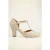 Vincenza T-Strap pumps in crème