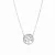 Luxeketting, levensboom in 925 sterling zilver en gerhodineerd, glanzende zirkonia