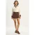 Hoge Taille Strakke Mini Shorts met Zak