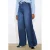 LOLALIZA high waist wide leg jeans dark blue denim