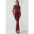 Korte Mouw Bodycon Maxi Jurk met Rimpeldetails