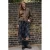 Mango gebreid vest met ceintuur – bruin