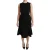 Dolce & Gabbana Dameszwarte Fleurige Wollen Stretch Sheath Jurk
