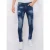 Designer Jeans With Paint Splatter Heren – Slim Fit -1072- Blauw