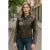 Dames Vintage Tan Biker Racing Badges Leren Jas – Eastleigh