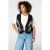 MS Mode gilet met borduursels Plus Size – zwart