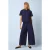 Ethel Brava Broderie pantalon in beacon blauw