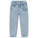 Daily7 mom jeans met borduursels en print – lichtblauw