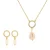 Orphelia ‘Spa’ Dames 925 Sterling Zilveren Set: Halsketting + Oorbellen – Gouden SET-7575/G