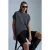 Oversized Geribbelde Gebreide Sweater Vest