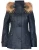 Dames gewatteerde leren parka met capuchon-Northampton