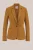 WE Fashion – Dames getailleerde jersey blazer met stretch – Mosterdgeel – Viscose –