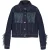 Frankie Morello Blauw Katoenen Denim Jas