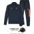 Malelions Sport Transfer Quarter Zip Tracksuit | Navy/Orange