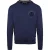 Aquascutum Unisex Sweatshirt met lange mouwen en geribbelde kraag voor volwassenen (Marine)