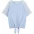 White Stuff Sara Tie Hem Top Mid Blue