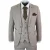 Heren 3-delige Beige Tweed Ruit Vintage Retro Kostuum