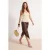 TRENDYOLMİLLA Dames Bruin Effen Midi Asymmetrisch Rokken