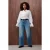 Trendyol Curve Dames Blauw Effen Recht Hoge taille Grote maten Jeans