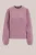 WE Fashion – Dames trui met opengewerkte structuur – Regular fit – Oudroze –