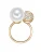 Lulu & Jane Ring  goudgeel / wit