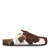 Sacha leren clogs met koeienprint cognac