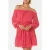 Forever New Gisele Off Shoulder Mini Dress Cherry Pink