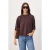 TRENDYOLMİLLA Dames Bruin Effen Driekwart mouw Oversized T-shirts