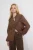 TRENDYOLMİLLA Dames Bruin Geruit Lang Oversized Overhemden