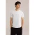 WE Fashion basic slim fit T-shirt white melange