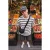 TRENDYOL MAN Heren Meerkleurig Gestreept Kort Oversized T-shirts